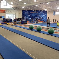 Florida Gymnast Bodysurfs Over 10 Exercise Balls