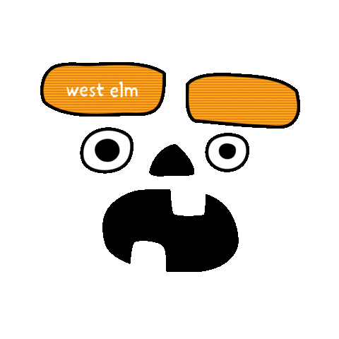 halloween face Sticker by west elm
