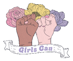 Girl Power Girls Can Sticker by Moli Fernyx