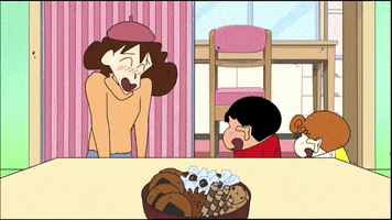 Shinchan anime laugh family japan GIF
