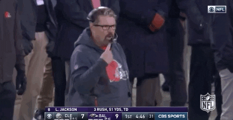 New trending GIF online: sports, football, nfl, sport, 2018 nfl, nfl 2018,  let's go, cleveland browns, hurry up, on a roll, gregg williams