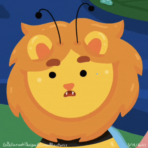Scared Lion GIF