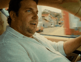 Driving Bradley Cooper GIF