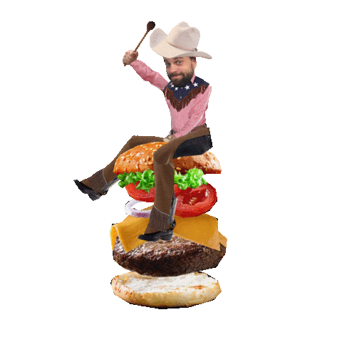 Hamburger Jumping Sticker by Kalaszib