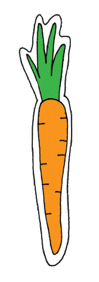 Rainbow Carrot Sticker