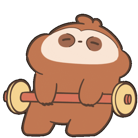 努力 Dumbbel Sticker