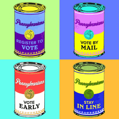 PA Vote Andy Warhol soup cans
