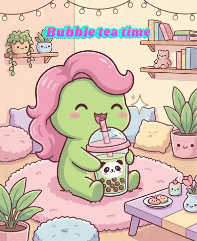 Tea Break GIF by KuteCosmos | Home of Fruffy and 12 Kute Signs