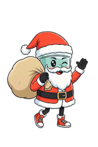Christmas Santa Sticker by ABGEBRÜHT