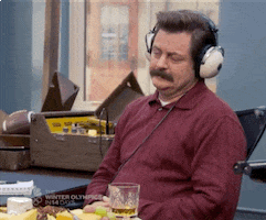 ron swanson chill relaxing headphones