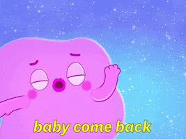 Come Back Pink Blob GIF by GIPHY Studios Originals