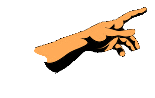 Hand Point Sticker by Kitopi