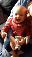 5-Month-Old Baby Laughs Hysterically at Paper