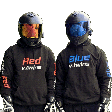 Red And Blue Top Sticker