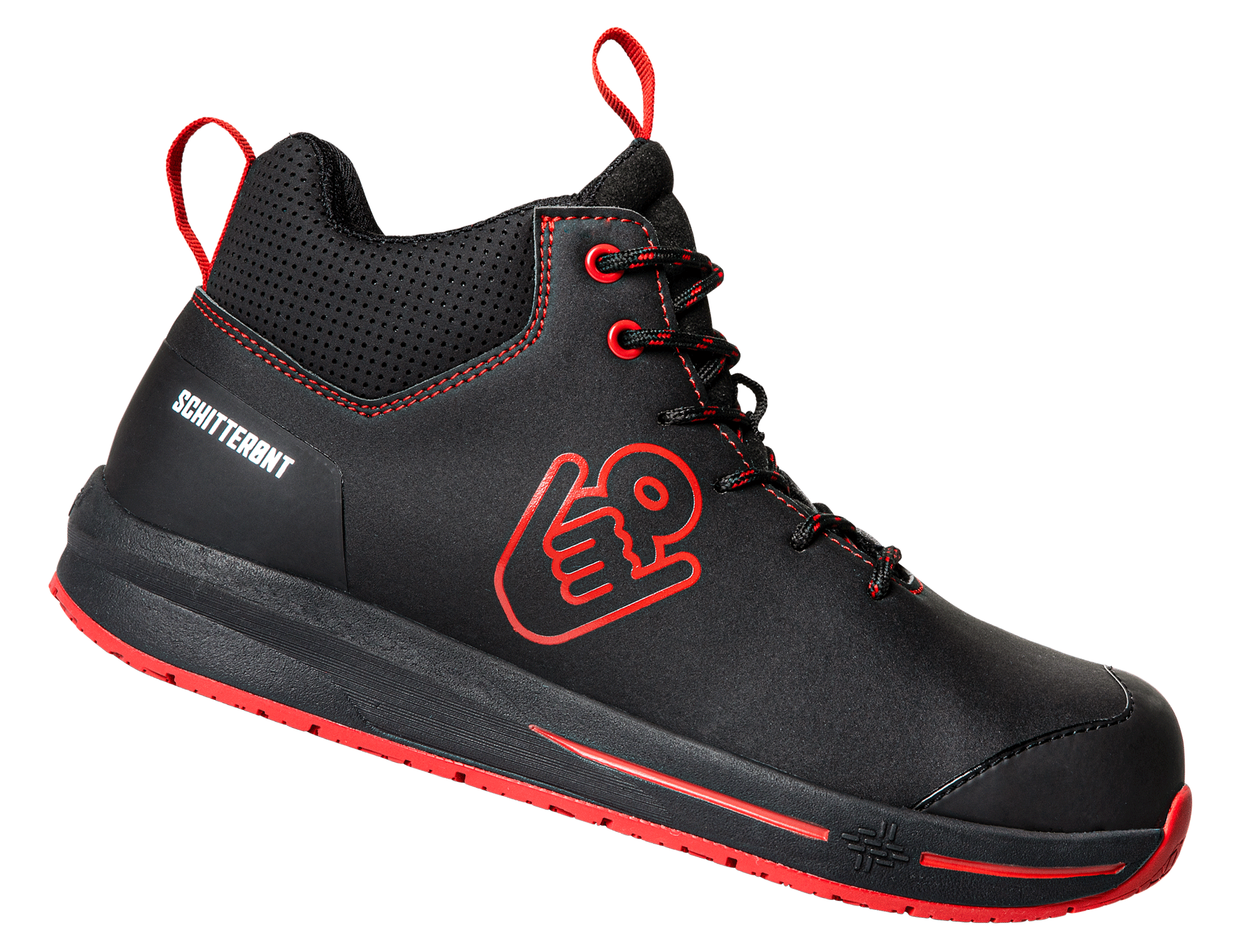 red brick safety sneakers