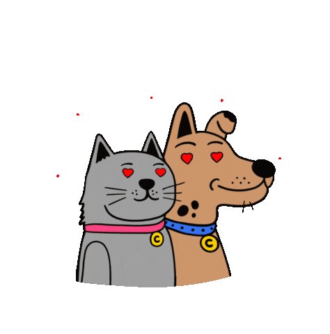 In Love Dog Sticker by Croquettine