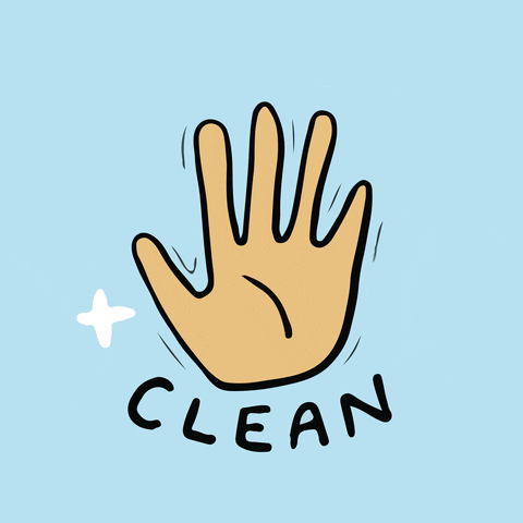 duck_muscle hands wash hands sanitize clean hands GIF