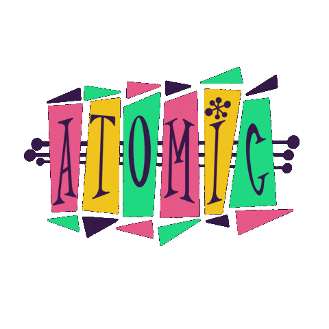 Mid Century Neon Sticker