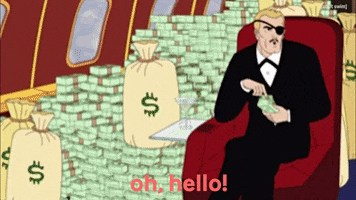 Harvey Birdman Money GIF by Adult Swim
