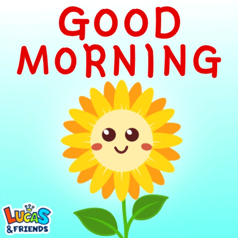 Good Morning Flower GIF by Lucas and Friends by RV AppStudios