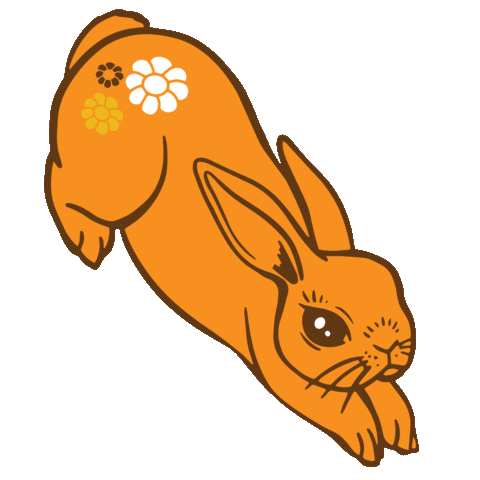 Illustration Bunny Sticker by Kirbee Lawler