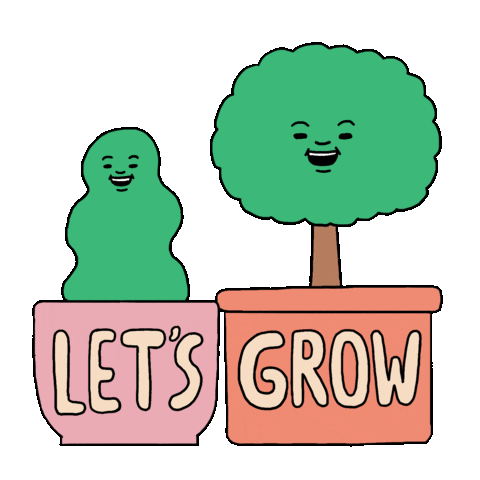 Happy Plant Sticker by Sherchle