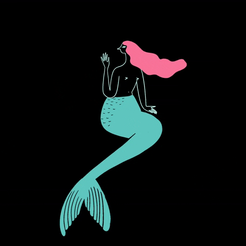 annagrimalillustration hello hi mermaid saludo GIF