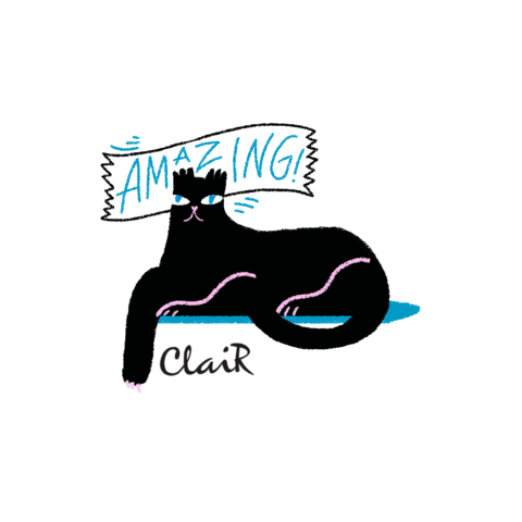 Cat Tap Sticker by clairvrn