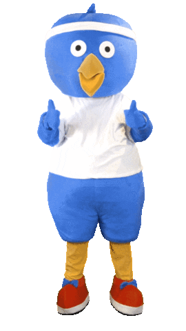 Bluebird Running Sticker by Roparun