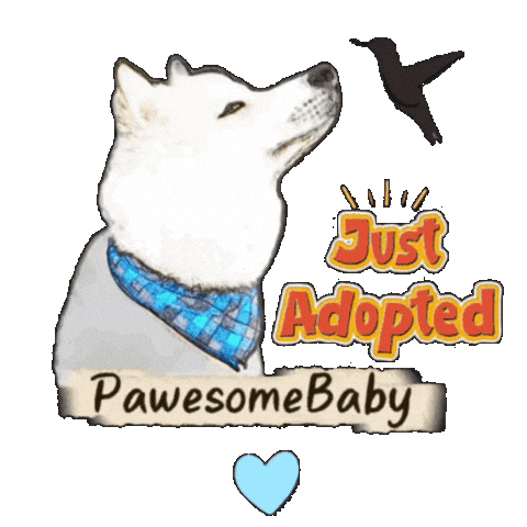 White Husky Sticker by PawesomeBaby
