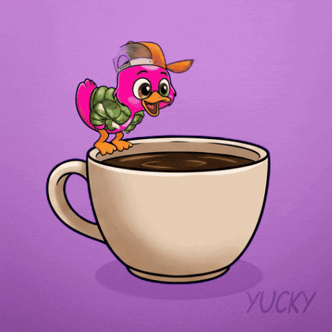 Wake Up Coffee GIF by Yucky Ducks