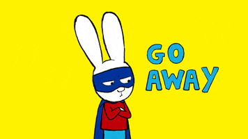 Go Away GIF by Simon Super Rabbit
