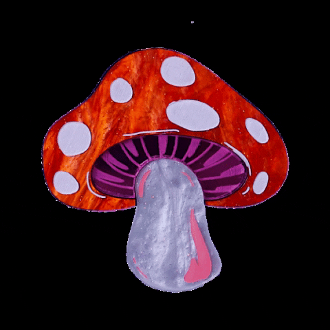 Mushroom Earrings GIF by Lazer Unicorn