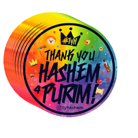 Happy Purim Sticker by Thank You Hashem
