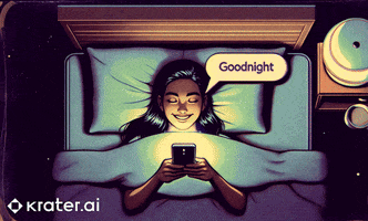 Good Night Girl GIF by Krater.ai