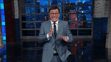happy excited GIF by The Late Show With Stephen Colbert
