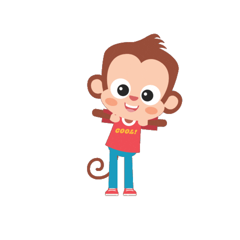Happy Monkey Sticker by DITTY BIRD
