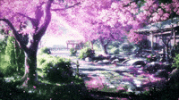 Aesthetic Anime Cherry Blossom Lanterns GIF | GIFDB.com