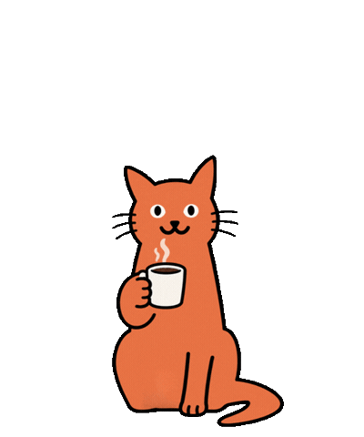 Good Morning Cat Sticker by respekTiere e.V.