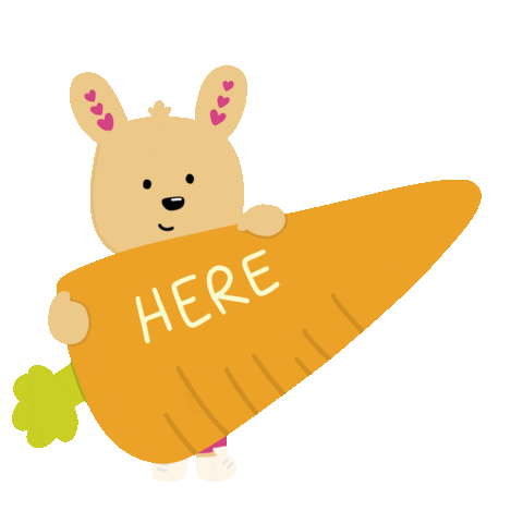 Bunny Point Here Sticker