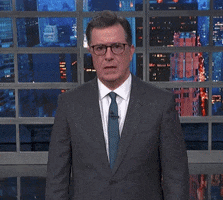 Throw Up Stephen Colbert GIF by MOODMAN