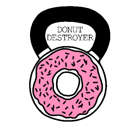 Fitness Gym Sticker by Donut Destroyer