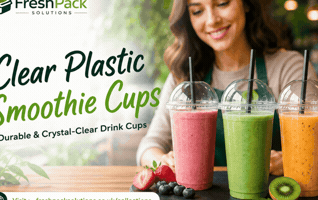 Clear Plastic Smoothie Cups GIF