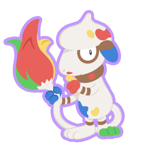 Artist Painting Sticker by Pokémon