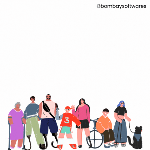 Hand Disability GIF by Bombay Softwares
