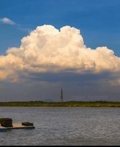 digital_footprint clouds lake timelaps kannur GIF