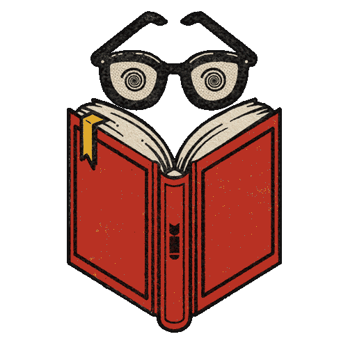 Book Glasses Sticker by MediocreCreative