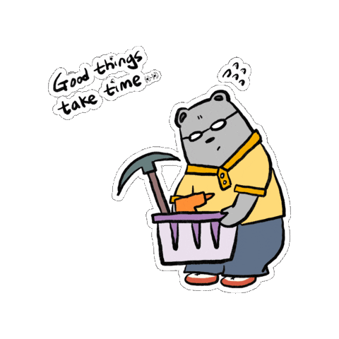 Mrbear Sticker by Soysauceeggrice Studio