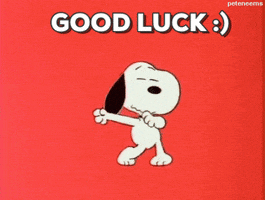 snoopy good luck best wishes