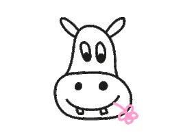 Hippo Sticker